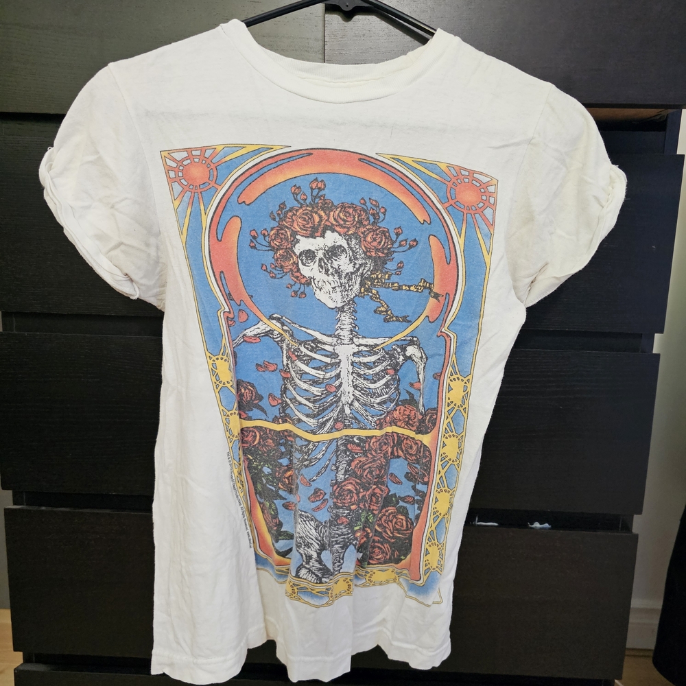 Grateful Dead White Tee with Graphic Logo